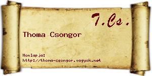 Thoma Csongor névjegykártya